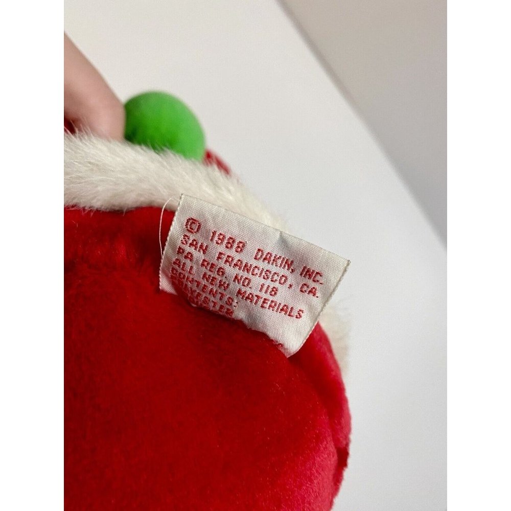 1988 Dakin‎ Christmas Santa 9” Plush Stuffed Holiday Toy Vintage - Picture 6 of 7